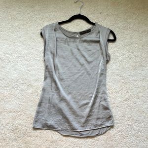 The Limited gold champagne cap sleeve blouse